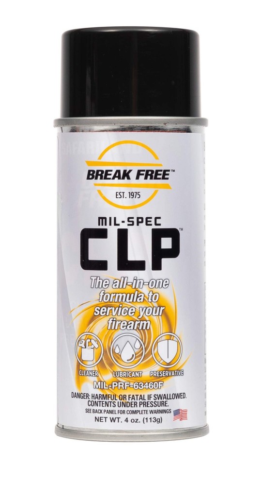 Break Free CLP Cleaner Lubricant and Preservative Gun Cleaner, 4 oz, Black