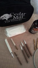 Cedar Mill Fine Firearms cleaning kit Bore Snake CLP pistol/rifle compact case