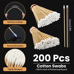 400 Pcs Gun Cleaning Patches + 200 Pcs Gun Cleaning Swabs, Gun Cleaning Suppl…