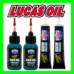 LUCAS 2-1oz Extreme Duty Gun oil Needle Oiler & 2-1oz Tube Grease Pistol, Rifle