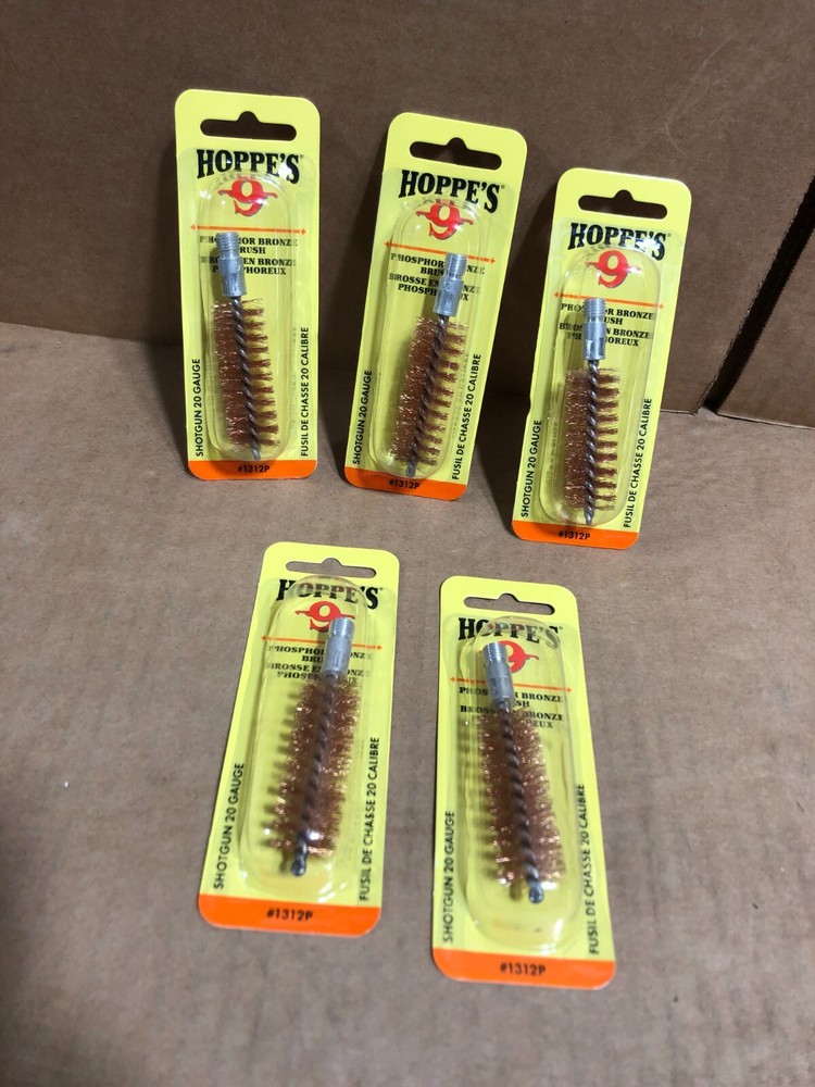 Hoppes No. 9 Phosphor Bronze Shotgun/Rifle Cleaning Brush 20 Gauge Bristle 1312P