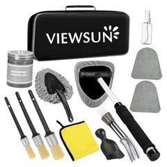 Windshield Cleaner Tool – 13 Pcs Car Interior Cleaning Kit – Grey Detailing