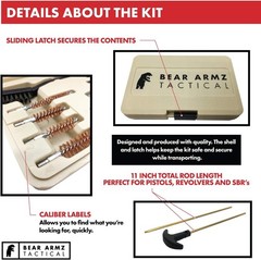 Universal Firearm Cleaning Set with Hard Case – Perfect for Pistols & Revolvers