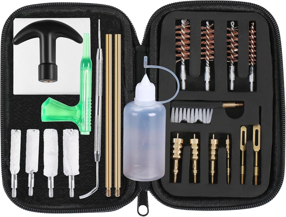 Universal Handgun Cleaning Kit for .22 .357/.38/9mm .40 .45 Caliber Pistol Gun B
