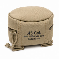 OTIS .45 Cal Pistol Cleaning Kit with MOLLE Pouch | Military Coyote Brown