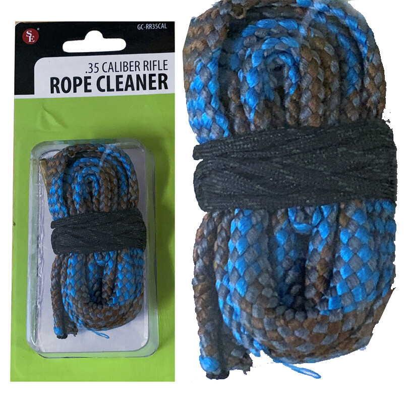 .35 Caliber Rifle Cleaning Bronze Brush Rope Bore Cleaner & Patch Holder