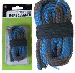.35 Caliber Rifle Cleaning Bronze Brush Rope Bore Cleaner & Patch Holder