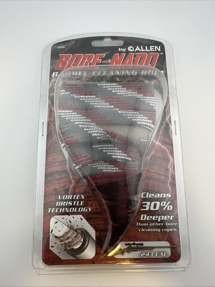 Allen Bore Nado Barrel Cleaning Rope .243 Caliber Multicolored 70588