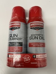 Birchwood Casey Gun Scrubber & Synthetic Gun Oil Aerosol Combo 2 Per Pack .