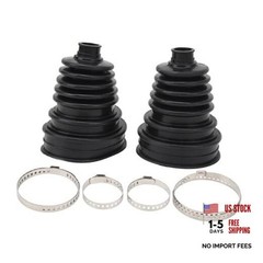 2 PCS CV Joint Boot Kit, Universal Flexible CV Axle Boot with Clamps, Constant