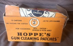 VTG NOS HOPPES Gun Cleaning Patches Store Display Lot of 9 full boxes (900)