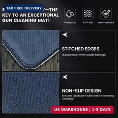 24″x12″ Pistol Cleaning Mat and 100PCS 6″ Cleaning Swabs – Cleaning Mat with Sti