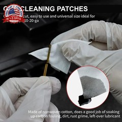 PINGMIC Gun Cleaning Supplies – 6″ Long Cotton Swabs and 2″x2″ Cleaning Patches