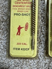 Pro-Shot .22 CAL Rifle Centerfire Benchrest Brush Bronze Bristles Brass Core