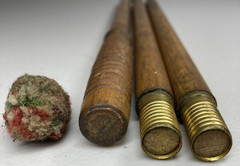 Vintage Wood & Brass 3 Piece Shotgun Cleaning Rod With Soft Tip
