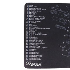 Universal Gun Cleaning Mat with P365 w/ Parts List View 17″x11″ Gunsmithing Pad