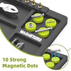Pistol Gun Cleaning Mat with Magnetic Parts Tray, Anti-Slip Rubberized Workbench