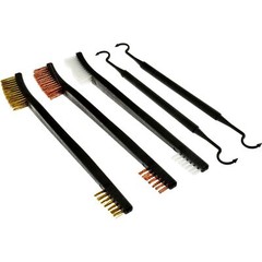 Gun Rifle Pistol Cleaning Brushes and Double Ended Picks 5 Pc 7″ Set NEW