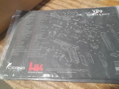 HK VP9 Counter Mats for Man Cave Den or Gunroom 17″X12″ Dk Gray