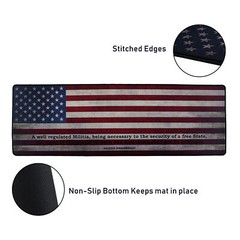 US Flag Patterned Pistol Gun Cleaning Mat 12.1″x35.5″ 2nd Amendment with Pouch