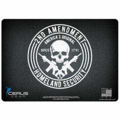CERUS GEAR HM2AMLIFBKDT 3MM PROMATS 12″X17″ 2ND AMENDMENT BLACK DISTRESS