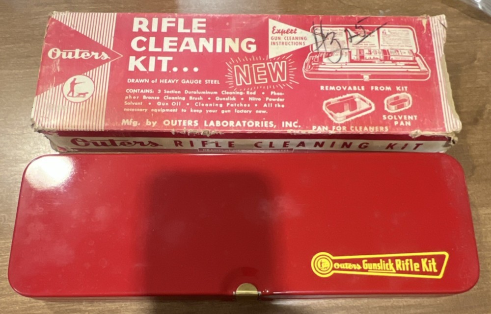 Outers Rifle Cleaning Kit No. 477 Vintage With Case & Accessories