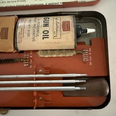 Vintage Sears, Roebuck & Co. Ted Williams Gun Rifle Cleaning Kit Orange Case