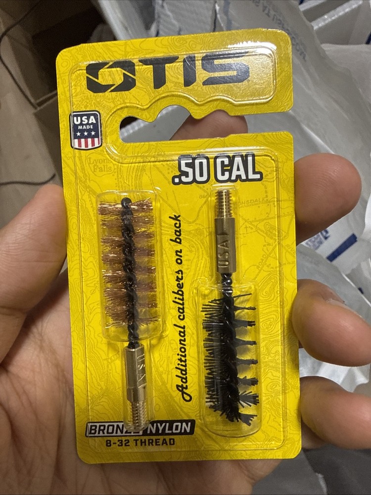 Otis 2 Pack Bronze & Nylon Cleaning Brush Set – .50 Caliber/12.7mm
