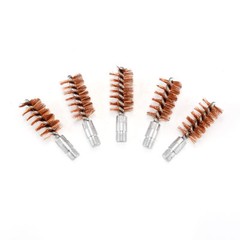 5 x Bronze Bristle Bore Cleaning Brush .20 Gauge 5/16-27 Thread with 50 Patches