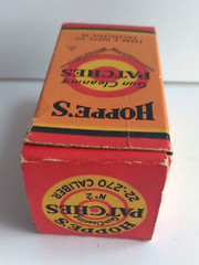 Vintage Hoppe’s .22 – .270 Caliber Gun Cleaning Patches No 2 Box FULL 1940s USA