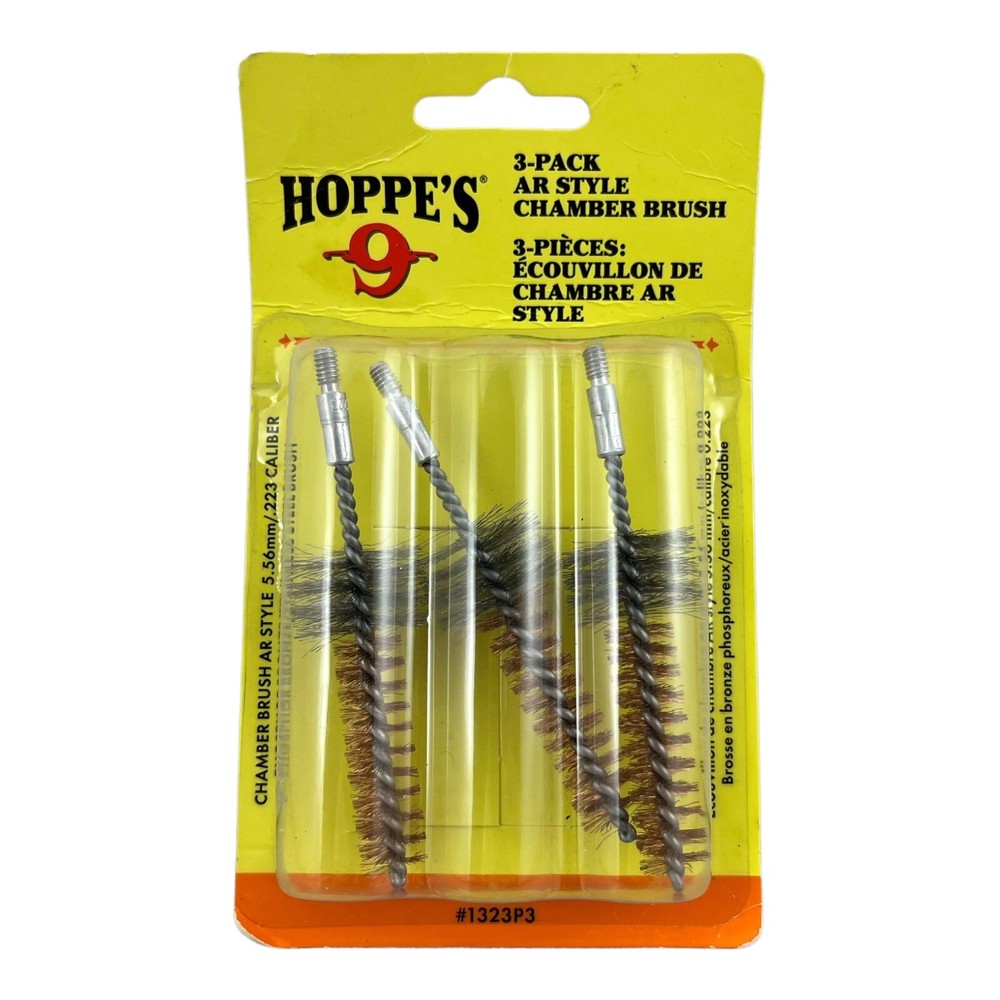 3-Pack HOPPE’S Rifle Chamber Brush 5.56mm/223 Caliber Dual Diameter # 1323P3