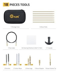 Universal Gun Cleaning Kit for Rifle Handgun Airgun 9mm .22 .45 .357 .40 .38