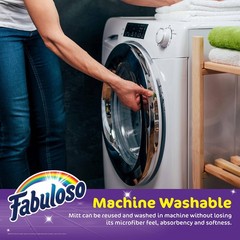 Fabuloso Microfiber Cleaning Mitt Purple Lint-Free Scratch-Free One Size