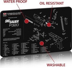 Protective Gun Cleaning Mat for Sig Sauer P320, 11×17, Easy to Store and Use