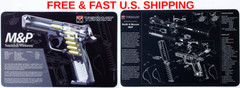 S&W M&P Cleaning Mat Waterproof Oil Resistant Diagram & Cutaway Thick DUAL SIDED