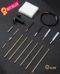 CVLIFE .177 .22 Caliber Gun Cleaning Kit with 6 Rods 5.56mm .223 black