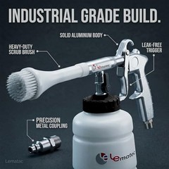 Car Foam Cleaning Gun with Brush – High-Pressure Tool for Interior 3,000+ RPM