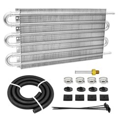 6 Pass Ultra-Cool Tube And Fin Transmission Cooler Universal 6-pass Silver