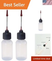 2 Pack – 1 oz Leak-Proof Bottles with Stainless Needle Tips for Precision Oil
