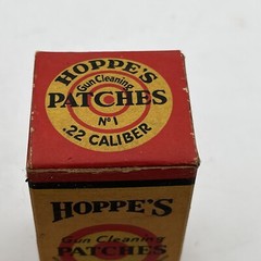 VTG New NOS BOX Hoppe’s Gun Cleaning Patches .22 Cardboard General Store Display