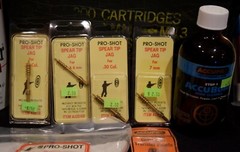 MISCELLANEOUS GUN MAINTENANCE SUPPLIES + AMMO BOX