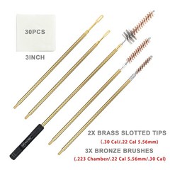 Portable Rifle Cleaning Kit for .223/5.56mm, .308/7.62mm, .22 LR – Compact Ta…
