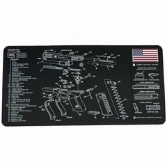 Gun Cleaning Mat 24″x12″ – Thick Waterproof Gun Mat for Pistols & Firearms
