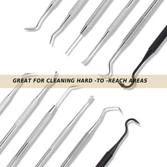 Gun Cleaning Brushes & Picks Kit Set Brass Steel Nylon Rifle Pistol Firearm Care