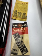 Tri-Pak gun kit Jointed Duralumin No 522 Rifle Rod Cleaner .22 Cal cleaning lot