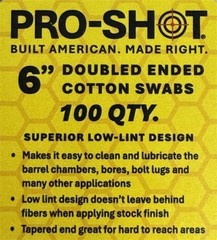 (100) Pro-Shot Double Ended Cotton Swabs, Precision Tapered Tip and Regular Tip