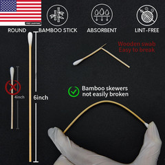 Gun Cleaning Supplies – Gun Cleaning Patches and Long Cotton Swabs Set, 6″ Cotto