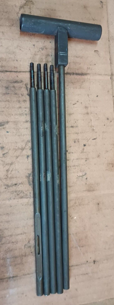 Vintage military gun cleaning rod jag 5 piece M1 50 cal army M2 M3 M7