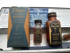 Vintage J.C. Higgins No. 710 Shotgun Gun Cleaning Kit w/ Case Oil & Bluer