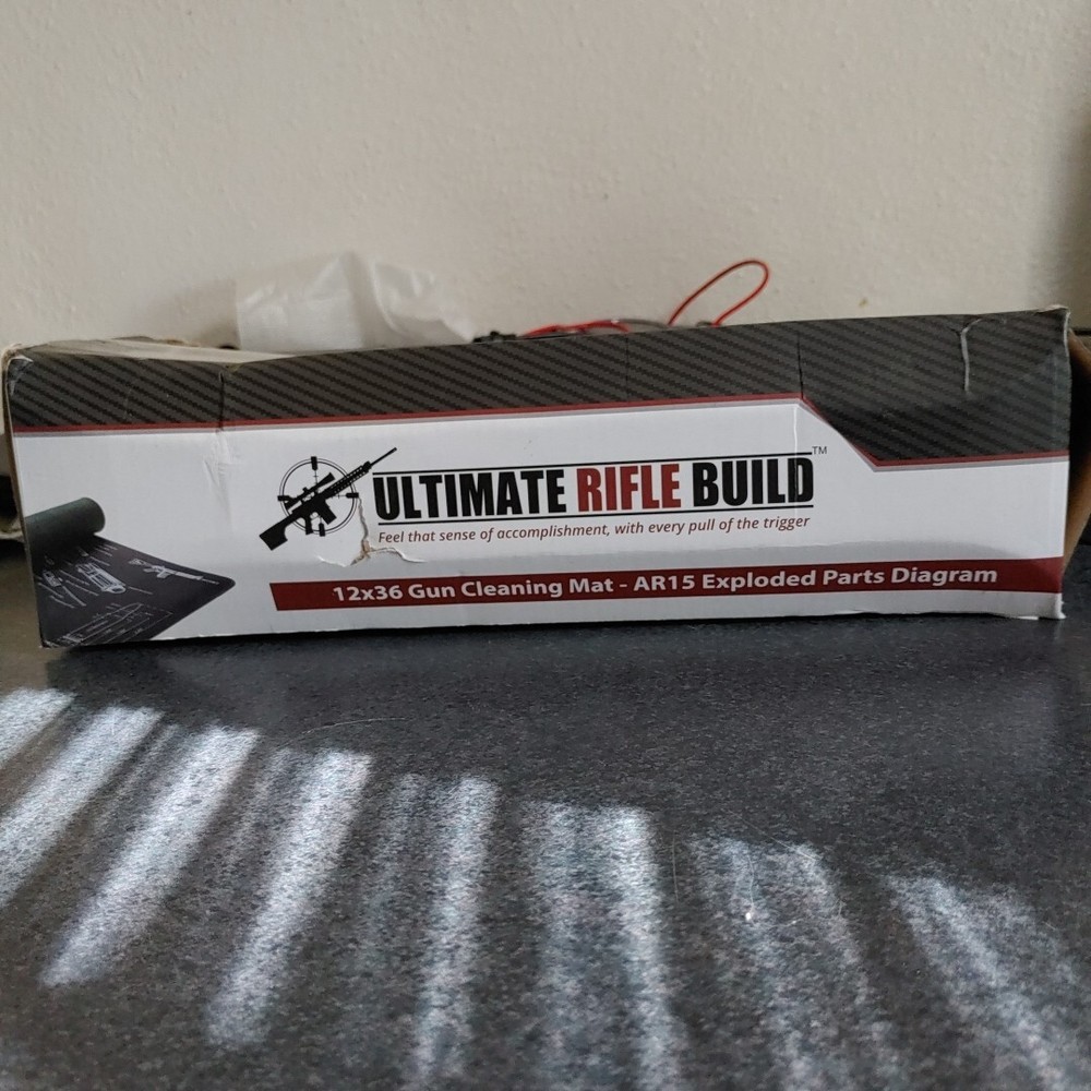 Ultimate Rifle Build 12″x36″ Large Gun Cleaning Mat -AR15 Exploded Parts Diagram